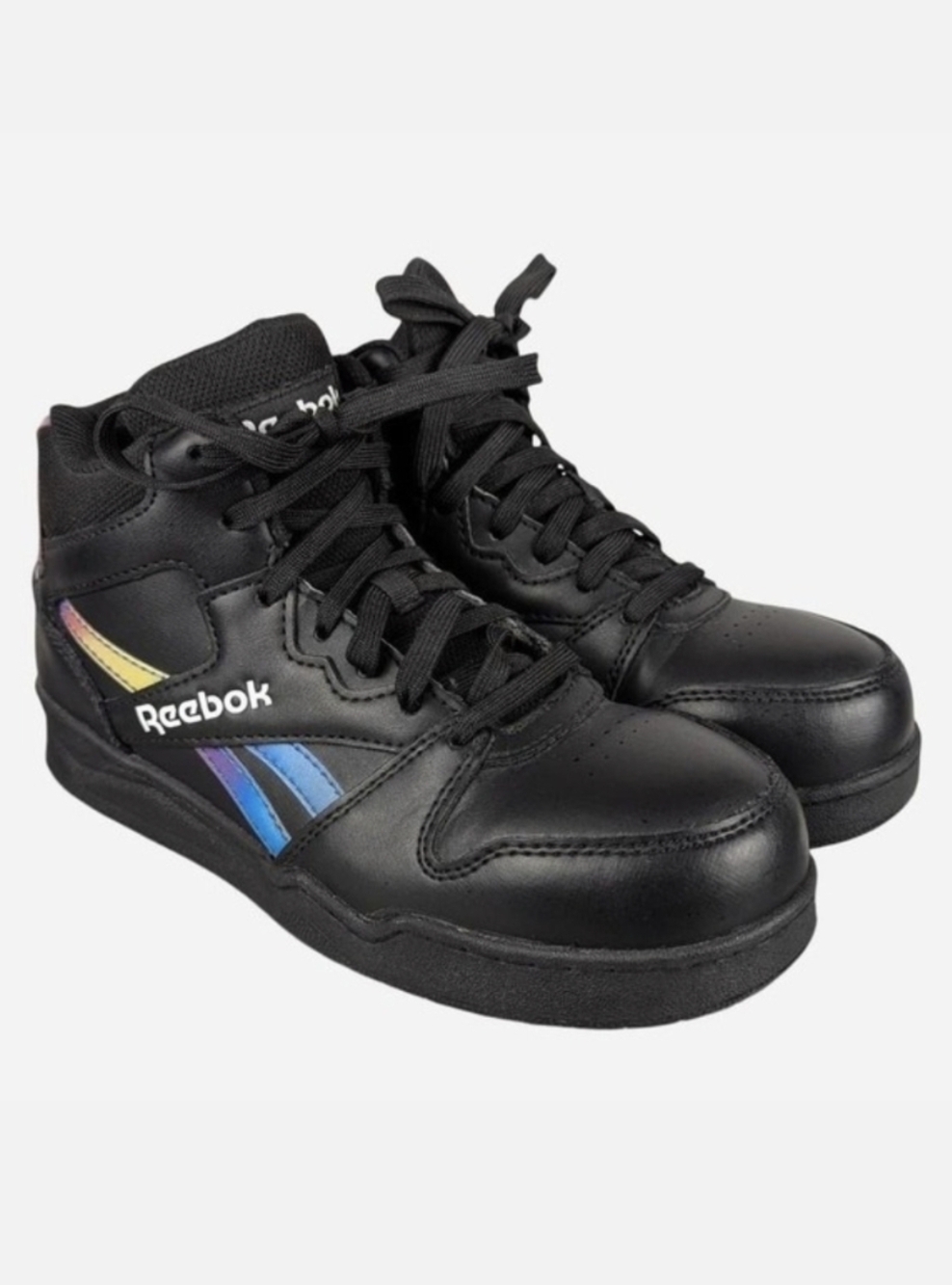 Reebok Work EH Composite Toe High Top Black Iridescent Size 6